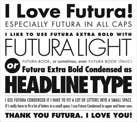 futura font example